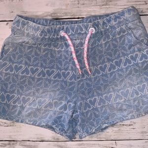 Girls cat and jack denim elastic waist shorts size 6/6X
